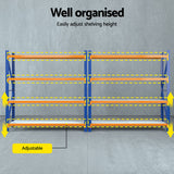 4Mx2M Garage Shelving Warehouse Rack | Giantz | Orange