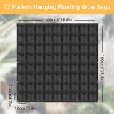 72 Pockets Vertical Garden Planter – Wall-Mounted Hanging Planter for Indoor & Outdoor Use, Perfect for Growing Flowers & Vegetables