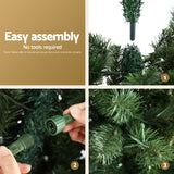 Jingle Jollys Christmas Tree 1.8M LED Corner Xmas Tree Half 8 Modes Multi-color