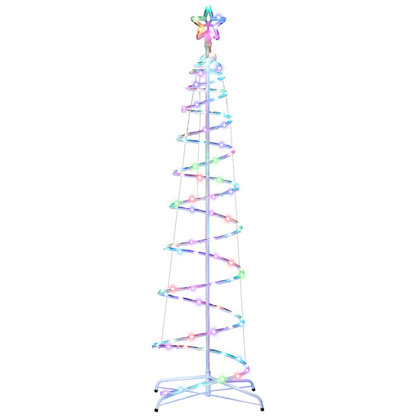 Jingle Jollys Christmas Tree 1.8m 100 RGB LED Rope Lights Xmas Trees Decoration