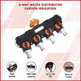 Detailed close-up of the durable aluminium alloy connection nut and internal rubber leak-proof washer on the tap distributor