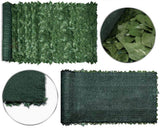 Close-up of the integrated black shade cloth backing on the artificial ivy roll for maximum privacy screening.