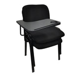 Baby & Kids > Kid's Furniture > Kid's Desks - NNECN Lecture Chair with Table Top for Classroom Lecture Training Conference (Set of 6 - Black) - Garden Yard