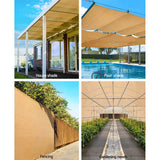 1.83x50m beige shade cloth used as a pool shade, house shade, farm fence windbreak and animal shade shelter