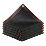 2m x 5m black 85 percent HDPE shade netting with metal eyelets stretched out