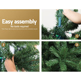Tool-free section assembly of a 2.7m Jingle Jollys artificial pine tree