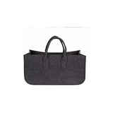 The space saving foldable felt log basket collapsed completely flat