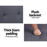 Furniture > Bar Stools & Chairs > Arm Chairs & Recliners - Artiss Sofa Bed 175CM Dark Grey Fabric - Garden Yard