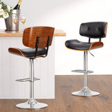 Furniture > Bar Stools & Chairs > Massage Chairs - Artiss 4x Bar Stools Gas Lift Leather Black - Garden Yard