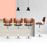 Furniture > Bar Stools & Chairs > Massage Chairs - Artiss 4x Bar Stools Gas Lift Leather Black - Garden Yard