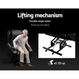 Furniture > Bar Stools & Chairs > Massage Chairs - Artiss Recliner Chair Lift Assist Heated Massage Chair Leather Rukwa - Garden Yard