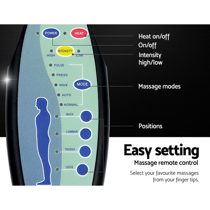 Furniture > Bar Stools & Chairs > Massage Chairs - Artiss Recliner Chair Lift Assist Heated Massage Chair Velvet Rukwa - Garden Yard