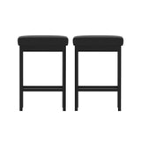 Furniture > Bar Stools & Chairs > Table & Bar Stools - 2x Artiss Metal Bar Stools PU Seat Dining Counter Chairs - Garden Yard