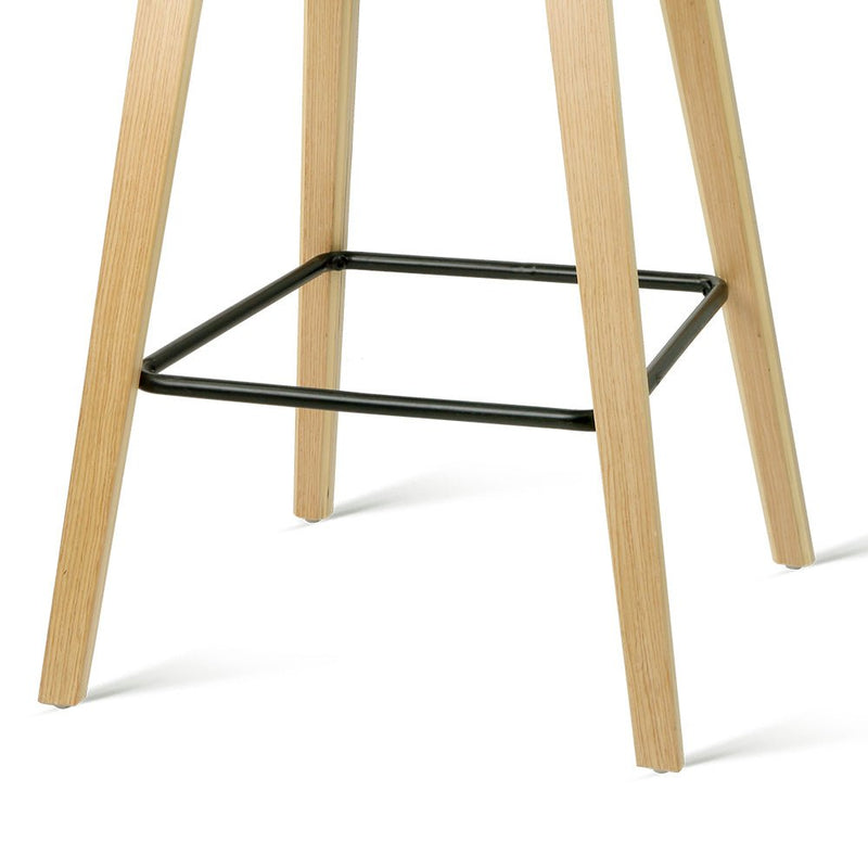 Furniture > Bar Stools & Chairs > Table & Bar Stools - 4x Artiss Bar Stools Kitchen Counter Stool Dining Chairs Wooden Black - Garden Yard