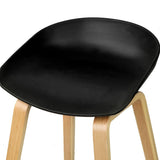 Furniture > Bar Stools & Chairs > Table & Bar Stools - 4x Artiss Bar Stools Kitchen Counter Stool Dining Chairs Wooden Black - Garden Yard