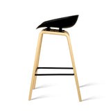 Furniture > Bar Stools & Chairs > Table & Bar Stools - 4x Artiss Bar Stools Kitchen Counter Stool Dining Chairs Wooden Black - Garden Yard