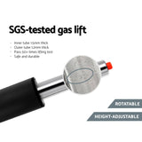 Furniture > Bar Stools & Chairs > Table & Bar Stools - Artiss 2x Bar Stools Kitchen Dining Chairs Gas Lift Stool Leather Black - Garden Yard