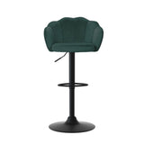 Furniture > Bar Stools & Chairs > Table & Bar Stools - Artiss 4x Bar Stools Gas Lift Velvet Green - Garden Yard