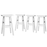 Furniture > Bar Stools & Chairs > Table & Bar Stools - Artiss 4x Bar Stools Kitchen Chairs Wooden White - Garden Yard