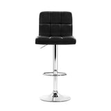 Furniture > Bar Stools & Chairs > Table & Bar Stools - Artiss 4x Bar Stools Leather Gas Lift Black - Garden Yard