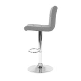 Furniture > Bar Stools & Chairs > Table & Bar Stools - Artiss 4x Bar Stools Leather Gas Lift Grey - Garden Yard