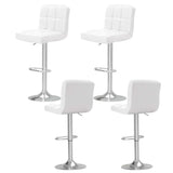 Furniture > Bar Stools & Chairs > Table & Bar Stools - Artiss 4x Bar Stools Leather Gas Lift White - Garden Yard