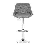 Furniture > Bar Stools & Chairs > Table & Bar Stools - Artiss 4x Bar Stools Leather Padded Gas Lift Grey - Garden Yard