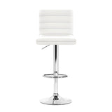 Furniture > Bar Stools & Chairs > Table & Bar Stools - Artiss 4x Bar Stools Padded Leather Gas Lift White - Garden Yard