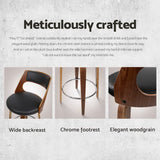 Furniture > Bar Stools & Chairs > Table & Bar Stools - Artiss 4x Bar Stools Swivel Leather Chair 65cm - Garden Yard