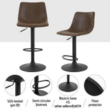 Furniture > Bar Stools & Chairs > Table & Bar Stools - Artiss 4x Bar Stools Vintage Leather Swivel Gas Lift Brown - Garden Yard