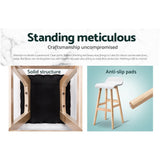 Furniture > Bar Stools & Chairs > Table & Bar Stools - Artiss 4x Bar Stools Wooden Stool White - Garden Yard