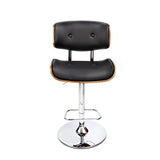 Furniture > Bar Stools & Chairs > Table & Bar Stools - Artiss Bar Stools Gas Lift Leather Black - Garden Yard