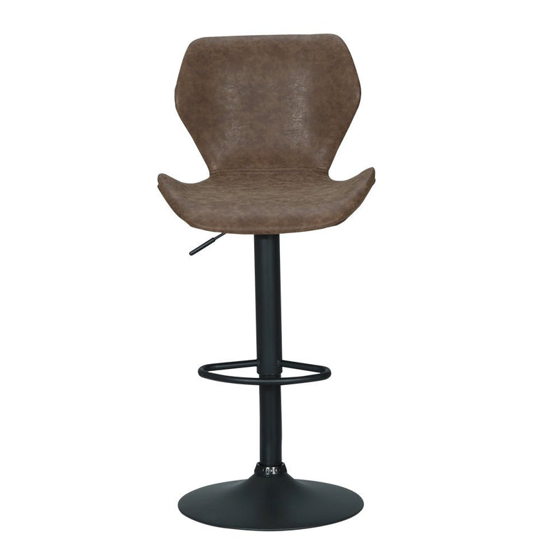 Furniture > Bar Stools & Chairs > Table & Bar Stools - Artiss Bar Stools Kitchen Counter Stools Swivel Gas Lift Vintage Chairs Brown x2 - Garden Yard