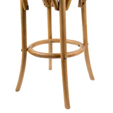 Furniture > Bar Stools & Chairs > Table & Bar Stools - Aster Round Bar Stools Dining Stool Chair Solid Birch Timber Rattan Seat - Oak - Garden Yard