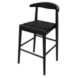 Furniture > Bar Stools & Chairs > Table & Bar Stools - Elliot Leather Kitchen Counter Stool (Black) - Garden Yard