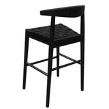 Furniture > Bar Stools & Chairs > Table & Bar Stools - Elliot Leather Kitchen Counter Stool (Black) - Garden Yard