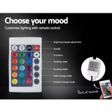 Furniture > Bedroom > Beds & Bed Frames - Artiss Bed Frame Double Size LED Gas Lift Black LUMI - Garden Yard