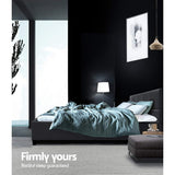 Furniture > Bedroom > Beds & Bed Frames - Artiss Bed Frame Queen Size Charcoal TINO - Garden Yard