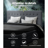 Furniture > Bedroom > Beds & Bed Frames - Artiss Bed Frame Queen Size with 4 Drawers Grey AVIO - Garden Yard