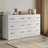 Furniture > Bedroom > Dressers - Artiss 6 Chest of Drawers - VEDA White - Garden Yard