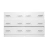 Furniture > Bedroom > Dressers - Artiss 6 Chest of Drawers - VEDA White - Garden Yard