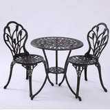 Furniture > Dining > Kitchen & Dining Chairs - 2 Seater Dominique Cast Aluminium Bistro Set - Garden Yard