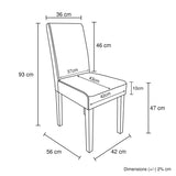 Furniture > Dining > Kitchen & Dining Chairs - 2x Wooden Frame Black Leatherette Dining Chairs with Solid Pine Legs - Garden Yard