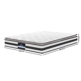 Furniture > Mattresses > Double Mattress - Giselle Bedding 21cm Mattress Pillow Top Double - Garden Yard