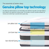 Furniture > Mattresses > Double Mattress - Giselle Bedding 21cm Mattress Pillow Top Double - Garden Yard