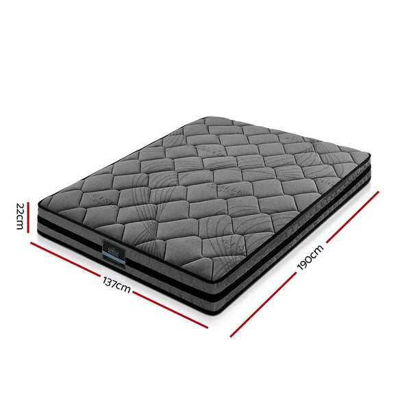 Furniture > Mattresses > Double Mattress - Giselle Bedding 22cm Mattress Medium Firm Double - Garden Yard