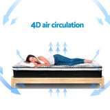 Furniture > Mattresses > Double Mattress - Giselle Bedding 32cm Mattress Euro Top Double - Garden Yard