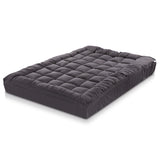 Furniture > Mattresses > Mattress Toppers - Giselle Bedding Mattress Topper Pillowtop Bamboo Charcoal Double - Garden Yard