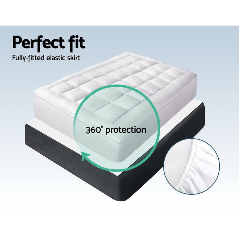 Furniture > Mattresses > Mattress Toppers - Giselle Bedding Mattress Topper Pillowtop Bamboo King - Garden Yard