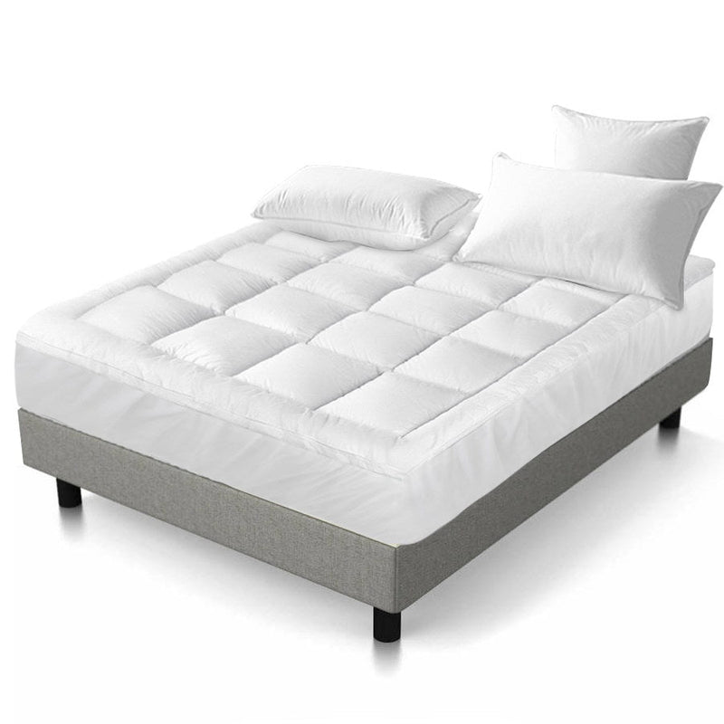 Furniture > Mattresses > Mattress Toppers - Giselle Bedding Mattress Topper Pillowtop Bamboo King - Garden Yard